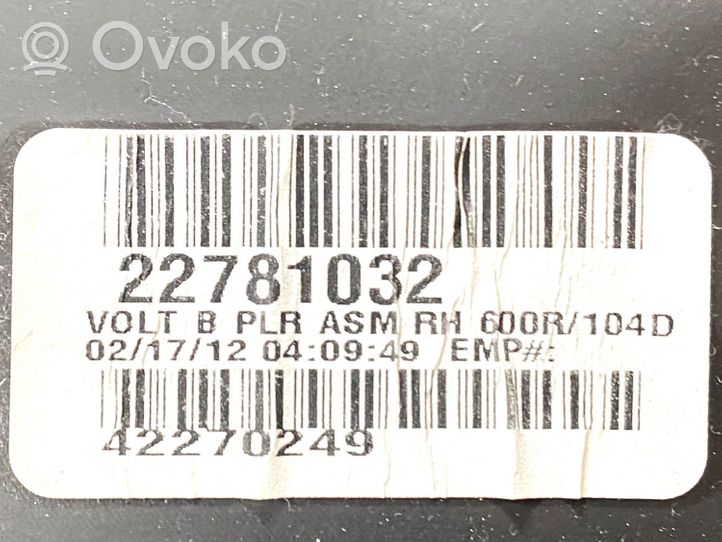 Chevrolet Volt I B-pilarin verhoilu (alaosa) 22781032