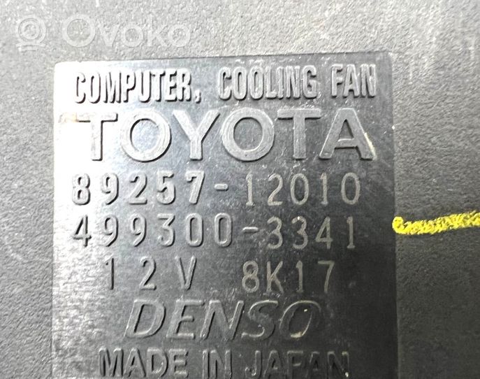 Toyota Auris 150 Module de commande de ventilateur 8925712010