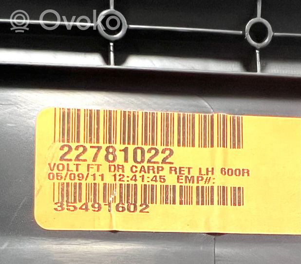 Chevrolet Volt I Priekšējā sliekšņa dekoratīvā apdare (iekšējā) 22781022