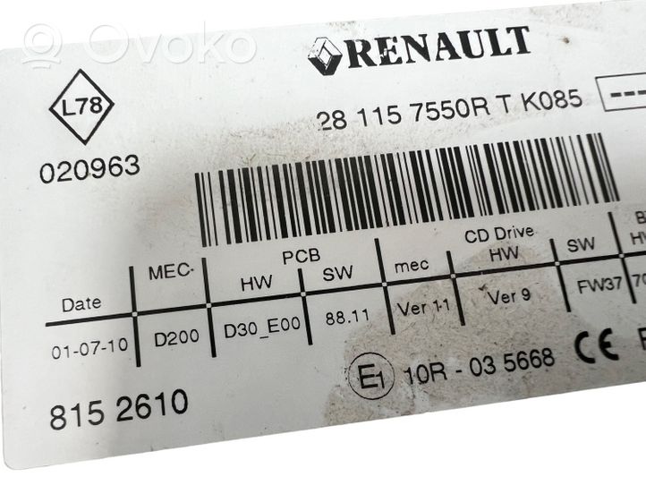Renault Megane III Unité principale radio / CD / DVD / GPS 281157550R