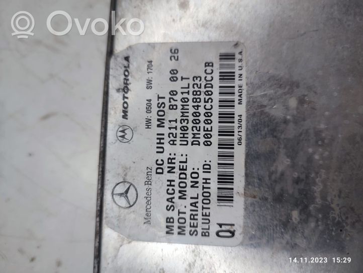 Mercedes-Benz E W211 Centralina/modulo bluetooth A2118700026