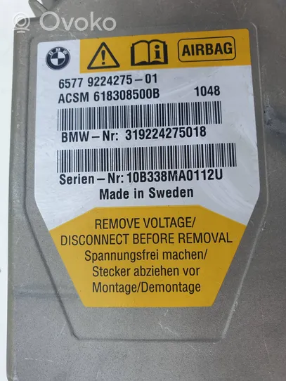 BMW 7 F01 F02 F03 F04 Centralina/modulo airbag 9224275