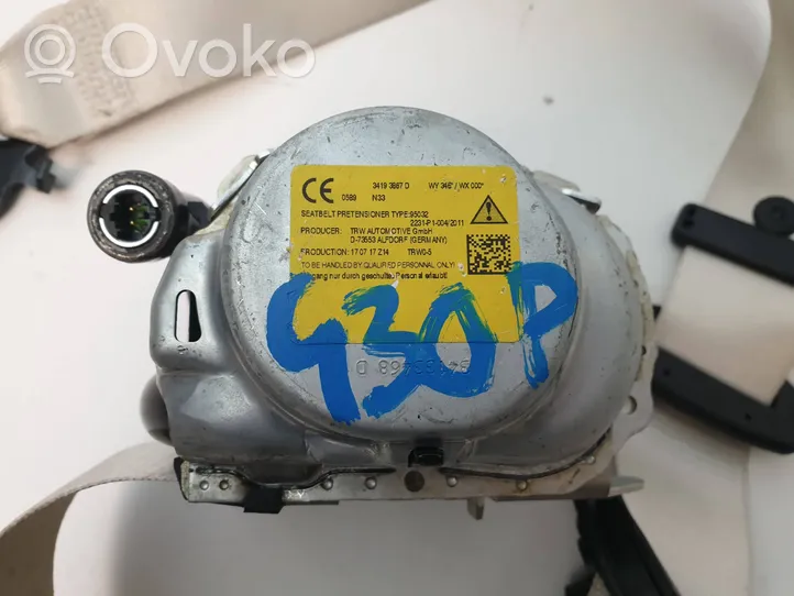 BMW 5 G30 G31 Etuistuimen turvavyö 7430072