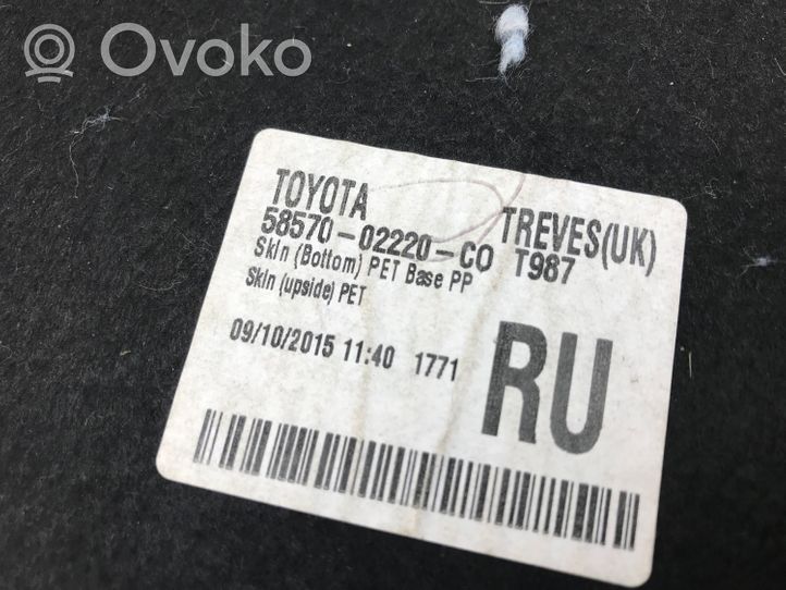 Toyota Auris E180 Doublure de coffre arrière, tapis de sol 5857002220