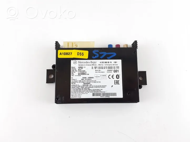 Mercedes-Benz S W222 Bluetoothin ohjainlaite/moduuli A2229005515