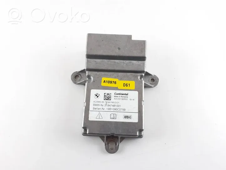 BMW 5 G30 G31 Module de contrôle airbag 9474810