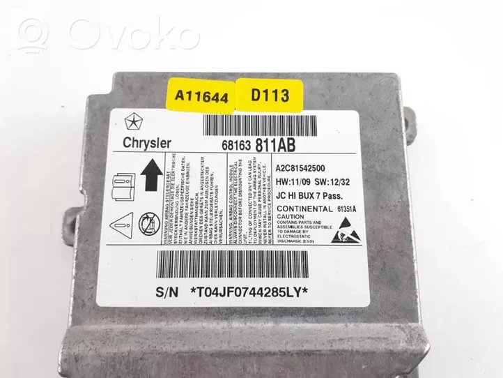 Fiat Freemont Module de contrôle airbag 68163811AB