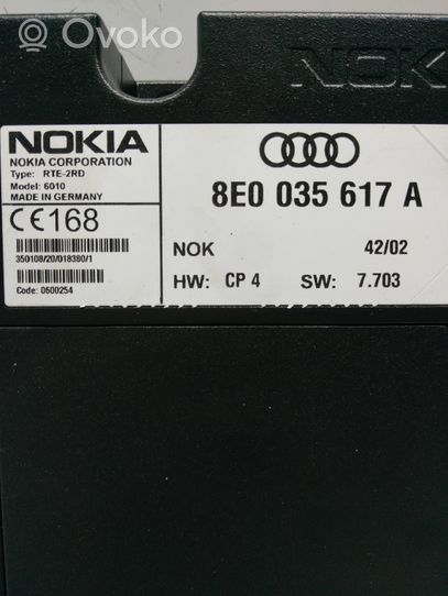 Audi A4 S4 B6 8E 8H Tālruņa vadības bloks 8E0035617A