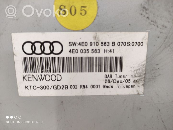 Audi A6 S6 C6 4F Amplificatore antenna 4E0910563B