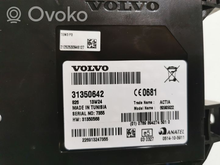 Volvo V60 Muut ohjainlaitteet/moduulit 31350642