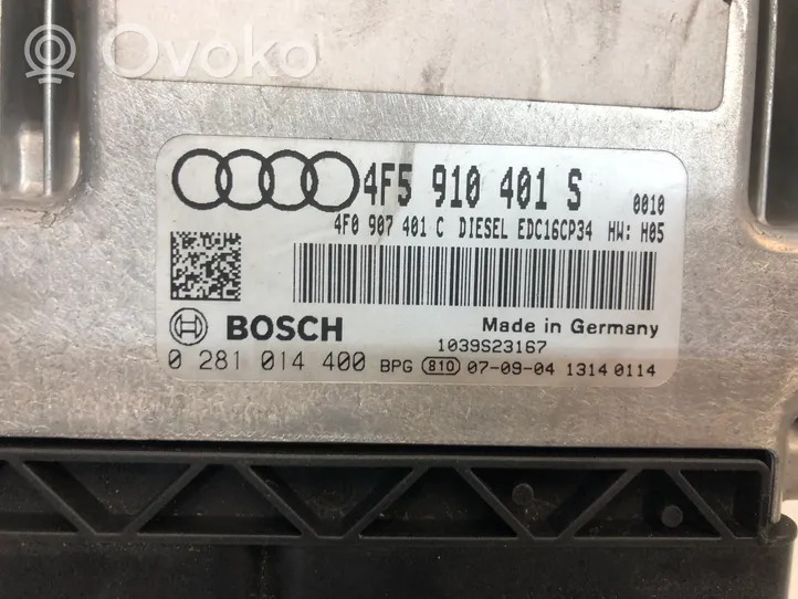 Audi A6 S6 C6 4F Moottorinohjausyksikön sarja ja lukkosarja 4F5910401S