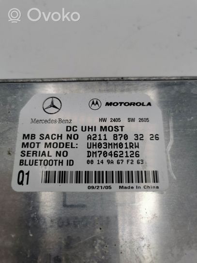 Mercedes-Benz E W212 Bluetooth modulis A2118703226