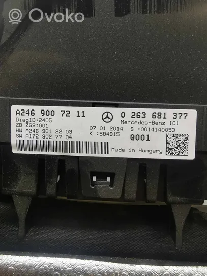 Mercedes-Benz B W246 W242 Tachimetro (quadro strumenti) A2469007211