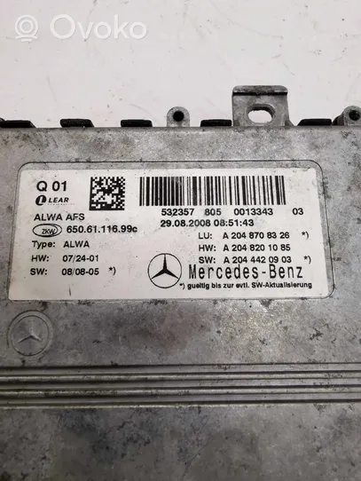 Mercedes-Benz GLK (X204) Moduł poziomowanie świateł Xenon A2048708326