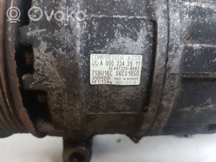 Mercedes-Benz E W210 Compressore aria condizionata (A/C) (pompa) A0002342911