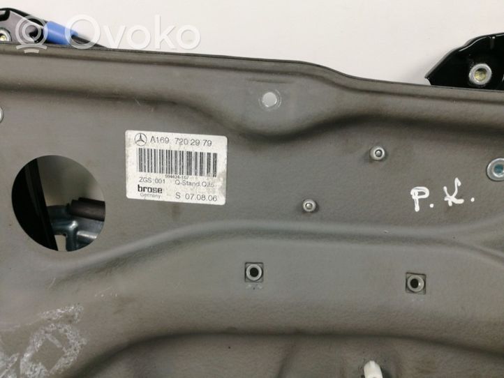 Mercedes-Benz A W169 Mechanizm podnoszenia szyby przedniej bez silnika A1697202979