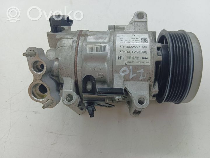 Citroen C5 Aircross Compressore aria condizionata (A/C) (pompa) 9827529180