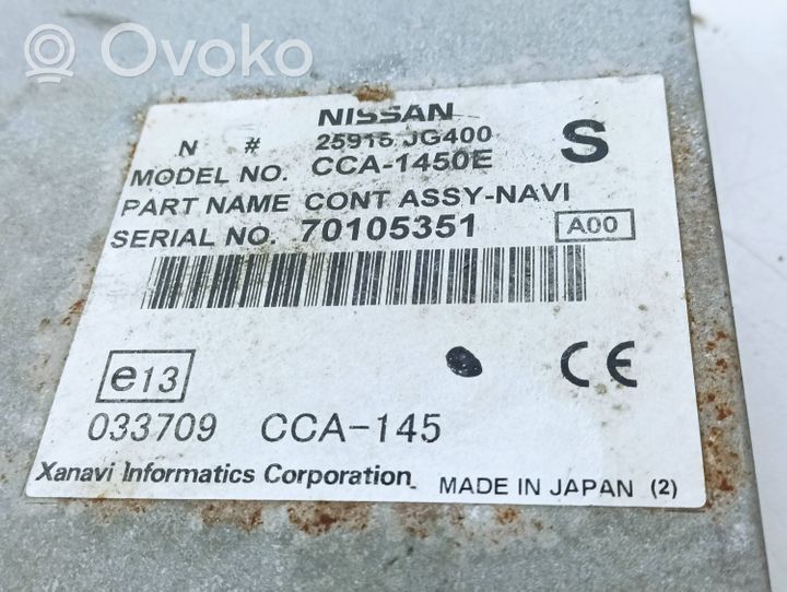 Nissan Qashqai Navigaatioyksikkö CD/DVD-soitin 25915JG400
