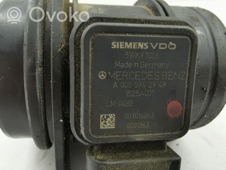 Mercedes-Benz B W245 Oro srauto matuoklis A0000942948