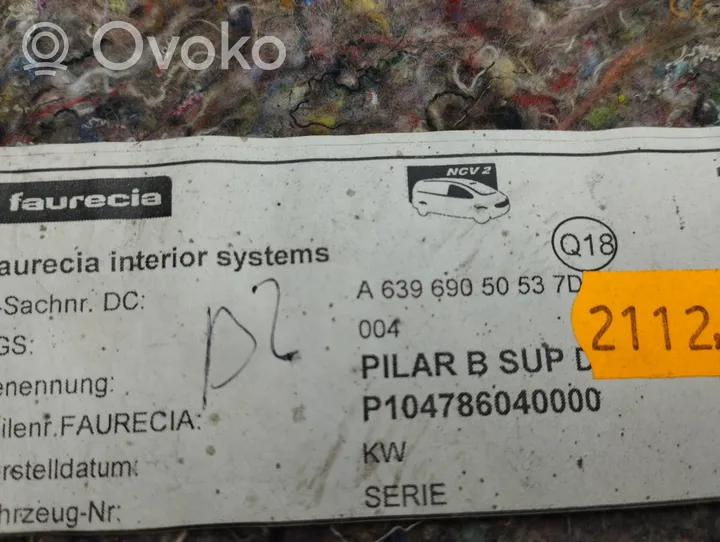 Mercedes-Benz Vito Viano W639 Rivestimento montante (B) (superiore) A6396905053