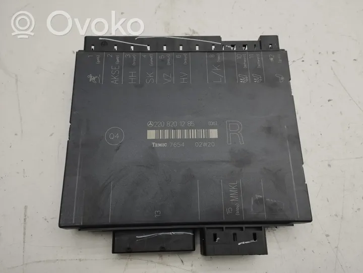 Mercedes-Benz S W220 Seat control module 2208201285