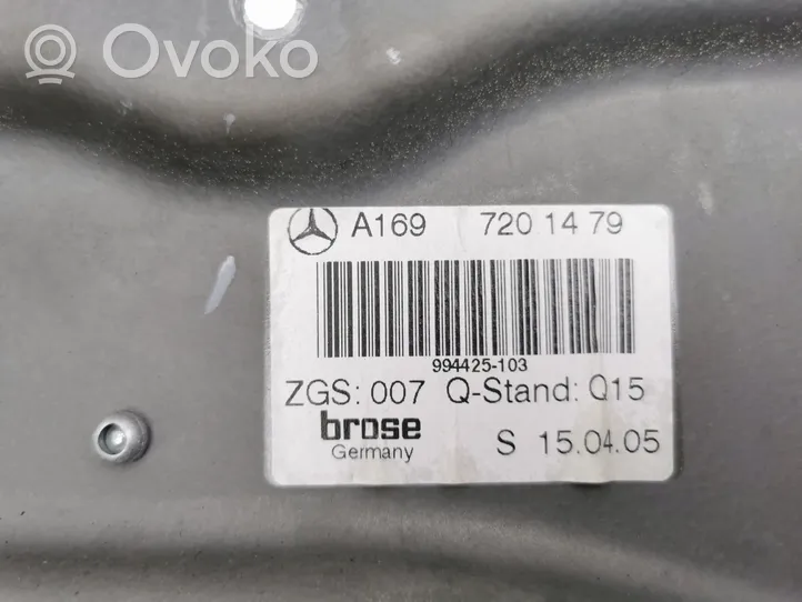 Mercedes-Benz B W245 Etuikkunan nostomekanismi ilman moottoria A1697201479