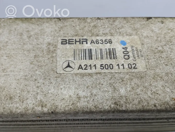 Mercedes-Benz E W211 Chłodnica powietrza doładowującego / Intercooler A2115001102