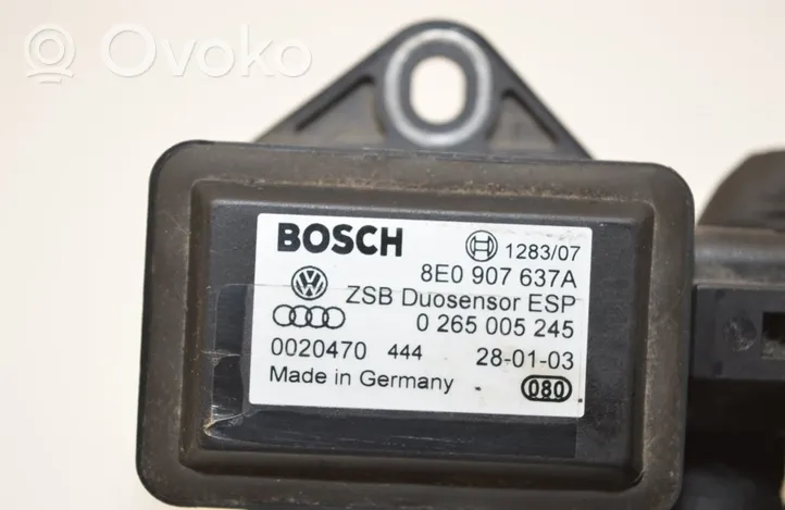 Audi A4 S4 B6 8E 8H Sensore di imbardata accelerazione ESP 0265005245