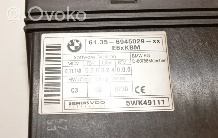 BMW 5 E60 E61 Modulo di controllo del corpo centrale 5WK49111