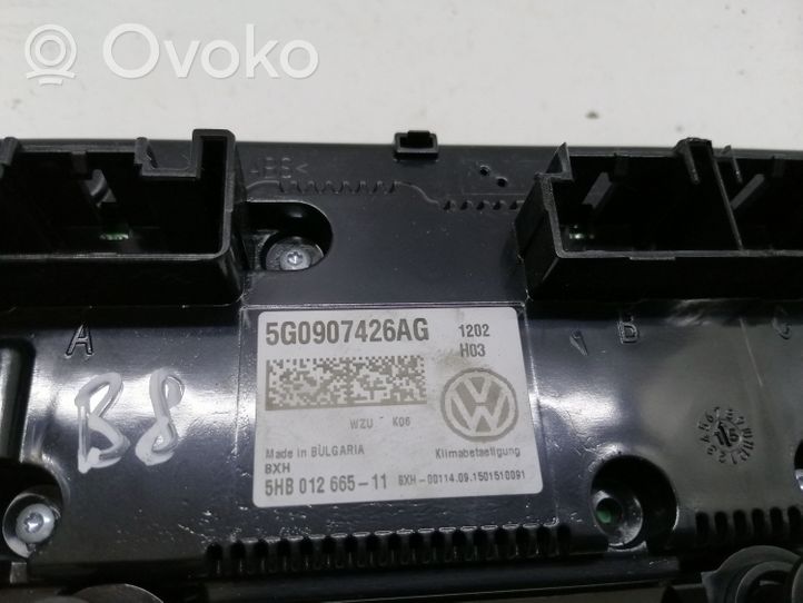 Volkswagen PASSAT B8 Ilmastoinnin ohjainlaite 5G0907426AG