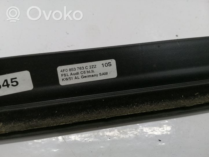 Audi A6 S6 C6 4F Listwa / Uszczelka szyby drzwi tylnych 4F0853763C