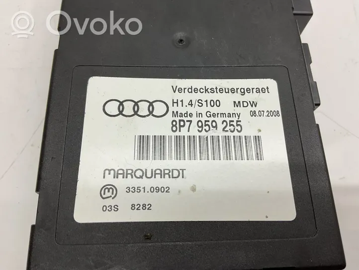 Audi A3 S3 8P Kabrioleta jumta vadības bloks 8P7959255