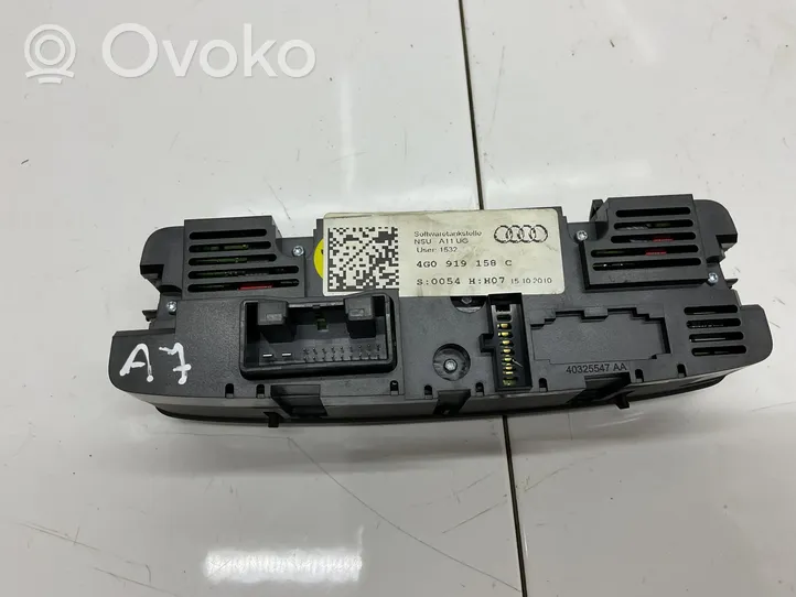 Audi A7 S7 4G Oro kondicionieriaus/ klimato/ pečiuko valdymo blokas (salone) 4G0919158C