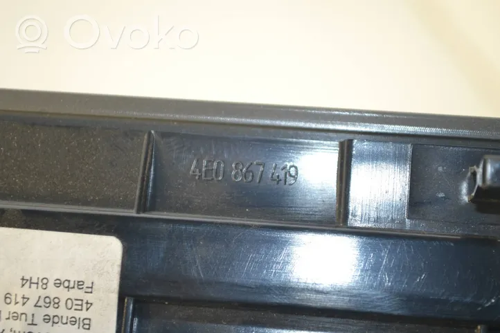 Audi A8 S8 D3 4E Garniture de panneau console centrale 4e0867419