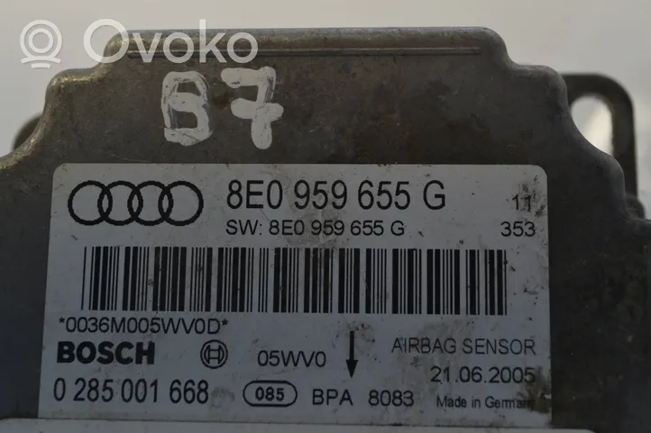 Audi A4 S4 B7 8E 8H Gaisa spilvenu vadības bloks 8E0959655G