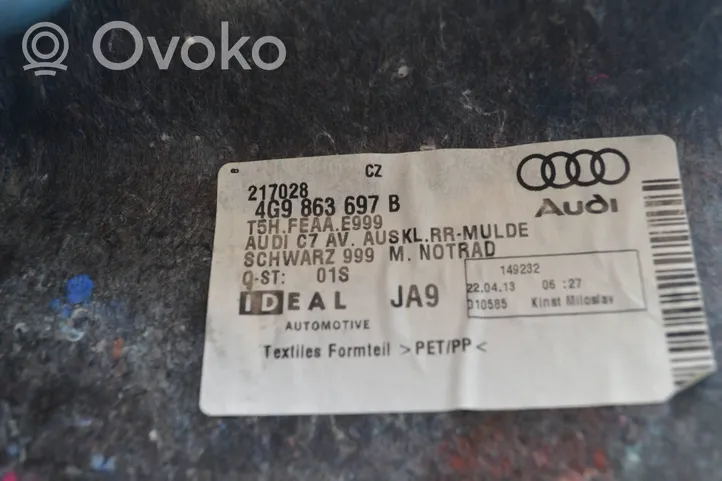 Audi A6 S6 C7 4G Garniture de section de roue de secours 4G9863697B