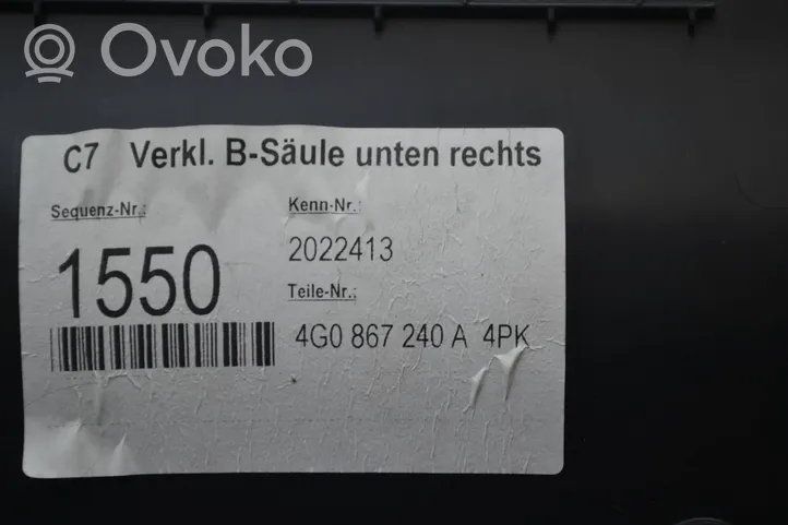 Audi A6 S6 C7 4G Rivestimento montante (B) (fondo) 4G0867240A