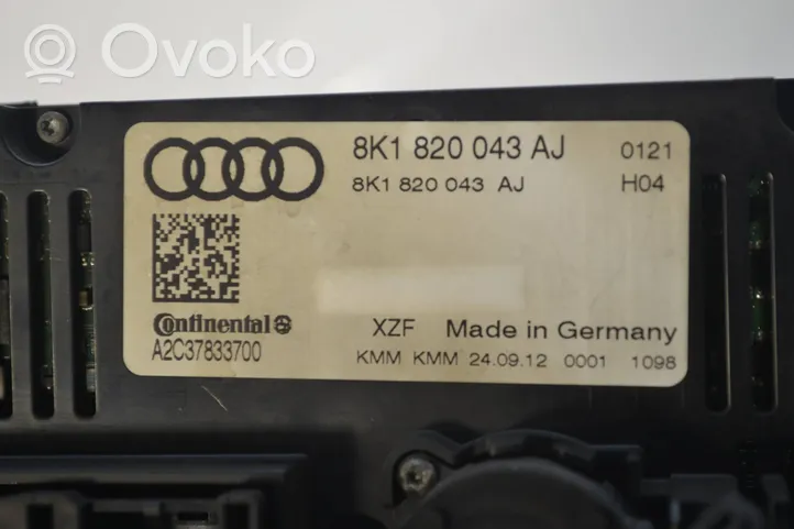 Audi A4 S4 B8 8K Unidad de control climatización 8K1820043AJ