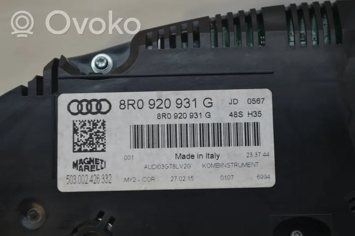 Audi Q5 SQ5 Tachimetro (quadro strumenti) 8R0920931G