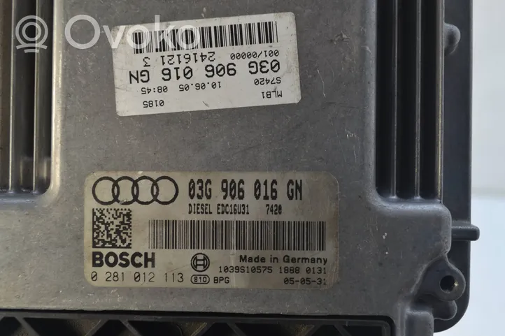 Audi A4 S4 B6 8E 8H Variklio valdymo blokas 03G906016GN
