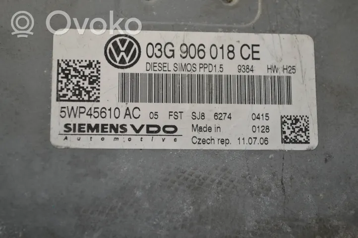Volkswagen PASSAT B6 Moottorin ohjainlaite/moduuli 03G906018CE