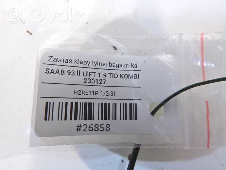 Saab 9-3 Ver2 Zawias klapy tylnej bagażnika 12767237 12767238