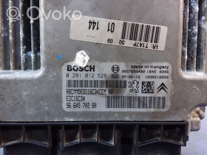 Peugeot 206 Komputer / Sterownik ECU silnika 9664570280