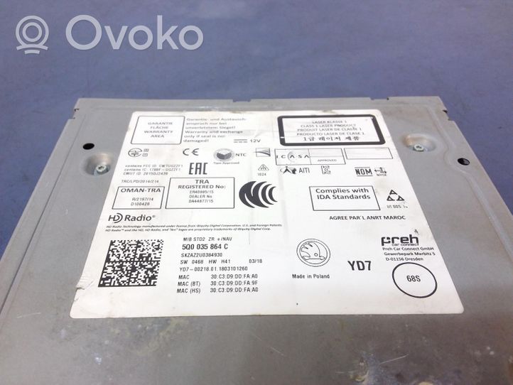 Skoda Octavia Mk3 (5E) Panel / Radioodtwarzacz CD/DVD/GPS 5Q0035864C