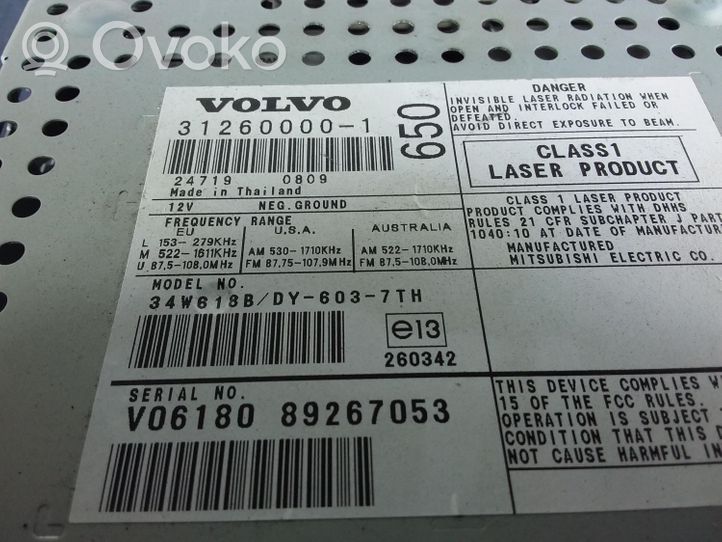 Volvo S60 Panel / Radioodtwarzacz CD/DVD/GPS 31260000