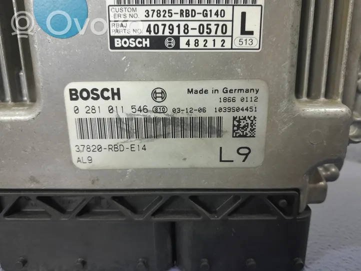 Honda Accord Motorsteuergerät ECU 37820-RBD-E14