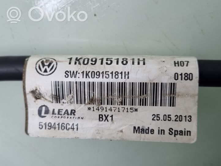 Volkswagen Caddy Minus / Klema / Przewód akumulatora 1K0915181H