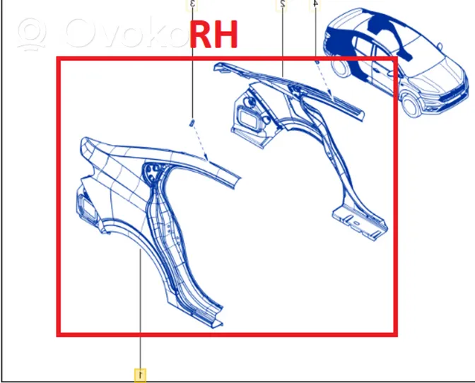 Dacia Logan III Pannello laterale posteriore 760305726R