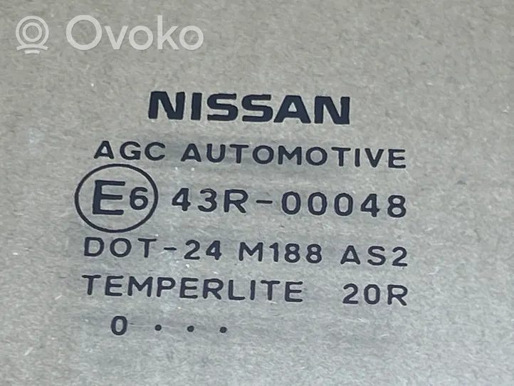 Nissan Qashqai Szyba drzwi tylnych 43R00048