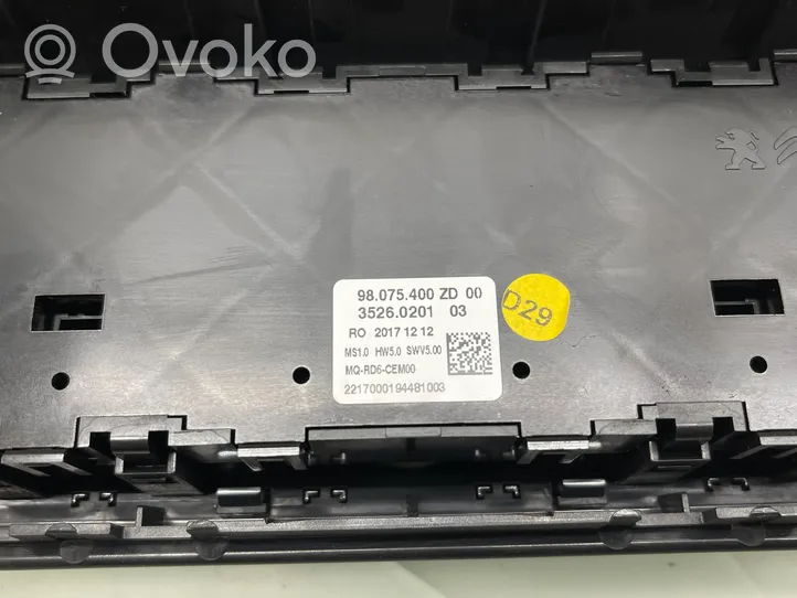 Toyota Proace Radio/CD/DVD/GPS-pääyksikkö 982226458000